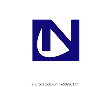 Vector illustration of abstract icons based on the letter N logo
