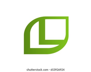 Vector illustration of abstract icons based on the letter L logo
