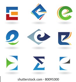 Vector Illustration Of Abstract Icons Based On The Letter E