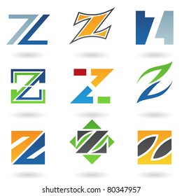 Vector illustration of abstract icons based on the letter Z