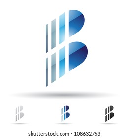 Ilustración vectorial de iconos abstractos de la letra B - Conjunto 5