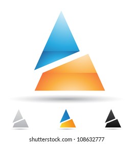 Ilustración vectorial de los iconos abstractos de la letra A - Conjunto 9