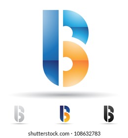 Vector illustration of abstract icons of letter B - Set 6