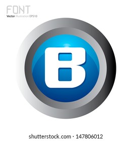 Vector illustration of abstract icons of letter B 