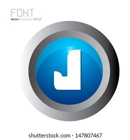 Vector illustration of abstract icons of letter J