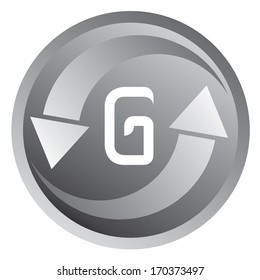 Vector illustration of abstract icons of letter G