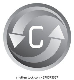 Vector illustration of abstract icons of letter C
