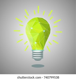 Vector illustration abstract idea bulb.