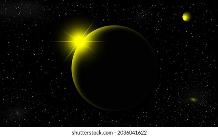 Vector illustration. Abstract image. Planetary system.