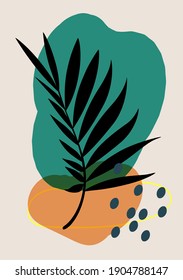 Ilustración vectorial. imagen abstracta de una planta, estilo moderno, suprematismo