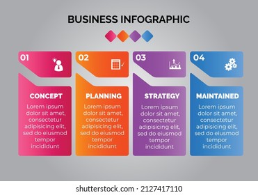 vector illustration abstract Infographic design template with icons and 4 options or steps