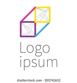 vector illustration of abstract isometric logo for your design
