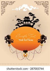 Vector illustration of Abstract japanese background