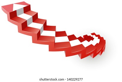 vector illustration of an abstract ladder with shadow eps 10 / ladder vector / ml1413