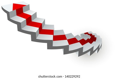 vector illustration of an abstract ladder with shadow eps 10 / ladder vector / ml1413