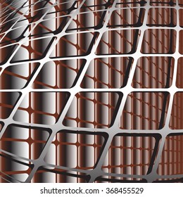 Vector illustration with abstract lattice future business  technology  structure.