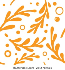Ilustración vectorial de un adorno abstracto de hojas
