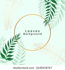 Ilustração vetorial de fundo de quadro de folhas abstratas