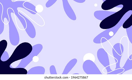 Vector illustration of abstract leaves. Simple hand drawn style background. Illustration is under mask.