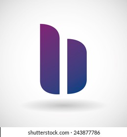 Vector illustration of abstract letter B , concept design for the office of creative media groups, logo, badge, label, web