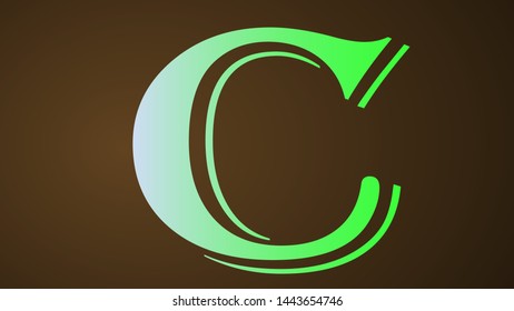 vector illustration abstract Letter C