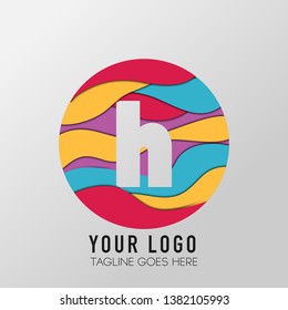 vector Illustration, Abstract letter H, Colorfull Design.