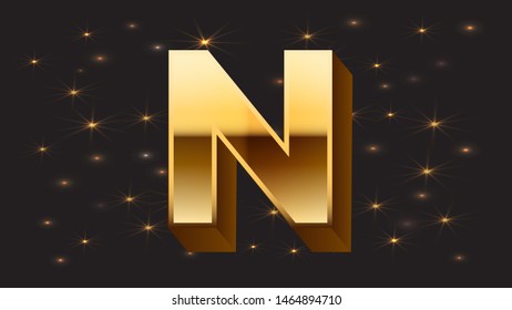 vector illustration abstract Letter N