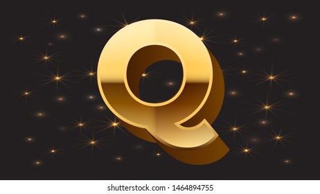 vector illustration abstract Letter Q