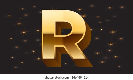 vector illustration abstract Letter R