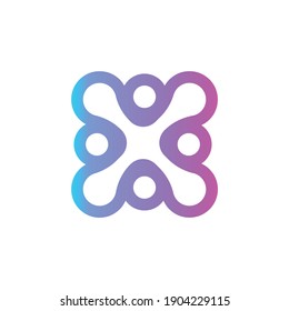 Vector illustration of abstract letter x icon 