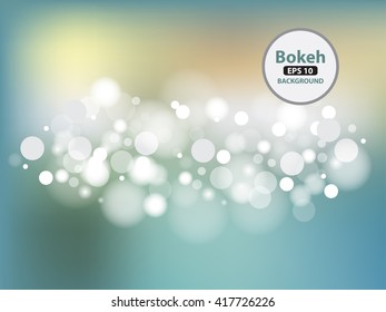 Vector illustration Abstract light and bokeh background