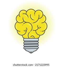 Vector illustration. Abstract light bulb idea.