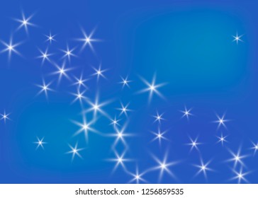 vector illustration with abstract lights on blue background. Suitable for mobile apps, wallpaper, templates.