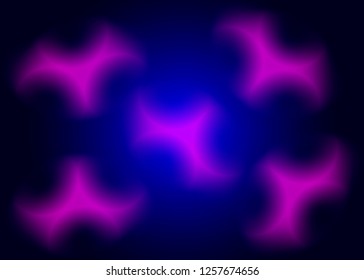 vector illustration with abstract lights on  dark blue background. Suitable for mobile apps, wallpaper, templates.