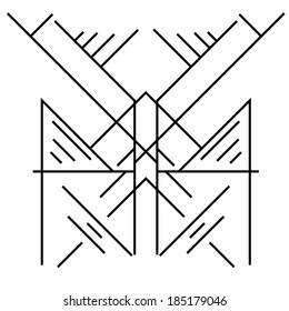 Vector illustration of abstract lines on a white background.