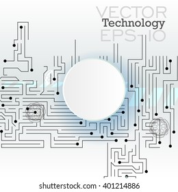 Vector illustration. Abstract lines. Technology.