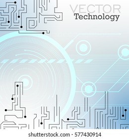 Vector illustration. Abstract lines. Technology.