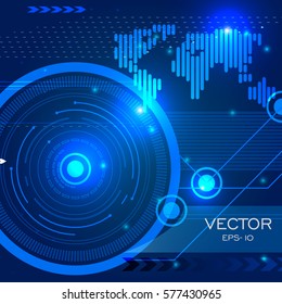 Vector illustration. Abstract lines. Technology.