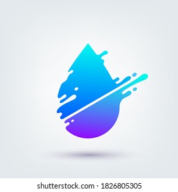 Vector illustration, abstract liquid shape of a drop, logo design