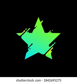 Vector illustration, abstract liquid shape of a star, logo design