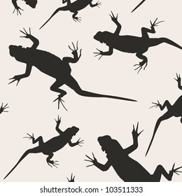 Vector illustration of abstract lizards