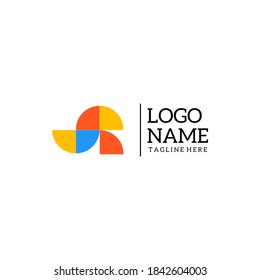 Ilustración vectorial del logotipo abstracto. Combinación de logotipos de las letras S y R, aisladas en fondo blanco. Logotipos creativos. Adecuado para logotipos de marca comercial, etc.