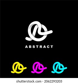 Logo abstracto de ilustración vectorial de diferente color. 