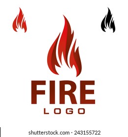 vector illustration with abstract logo fire