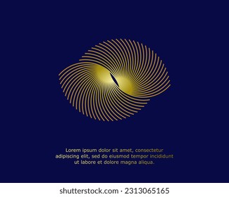 ilustración vectorial del logotipo abstracto. Icono de oro elegante y moderno para negocios