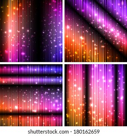 Vector illustration of abstract luminosity backgrounds.