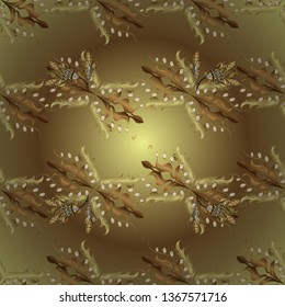 Vector illustration. Abstract luxury background, ornament elegant invitation wedding card, invite, backdrop cover banner illustration. Seamless. Patterns on neutral and brown colors.