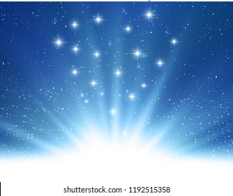 Vector illustration Abstract magic blue light background