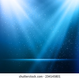 Vector  illustration Abstract magic blue light background