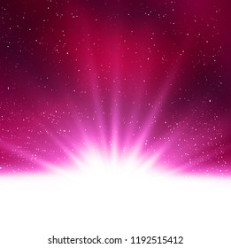 Vector illustration Abstract magic purple light background